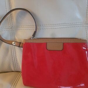 Nine West Red and Tan Clutch